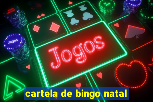 cartela de bingo natal